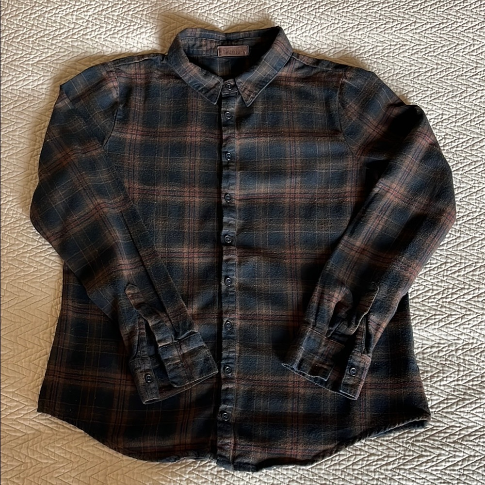Plaid Button-Up Shirt